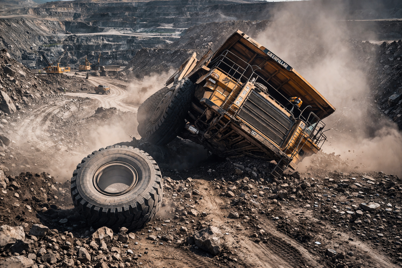 Maden sahasında teker güvenliği ve bijon indikatörü